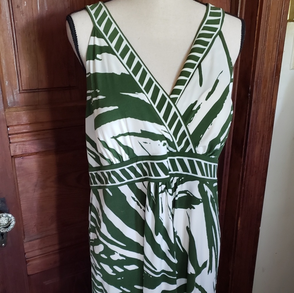 NWT Petite XL Apt 9 Tropical Green/wht Dress